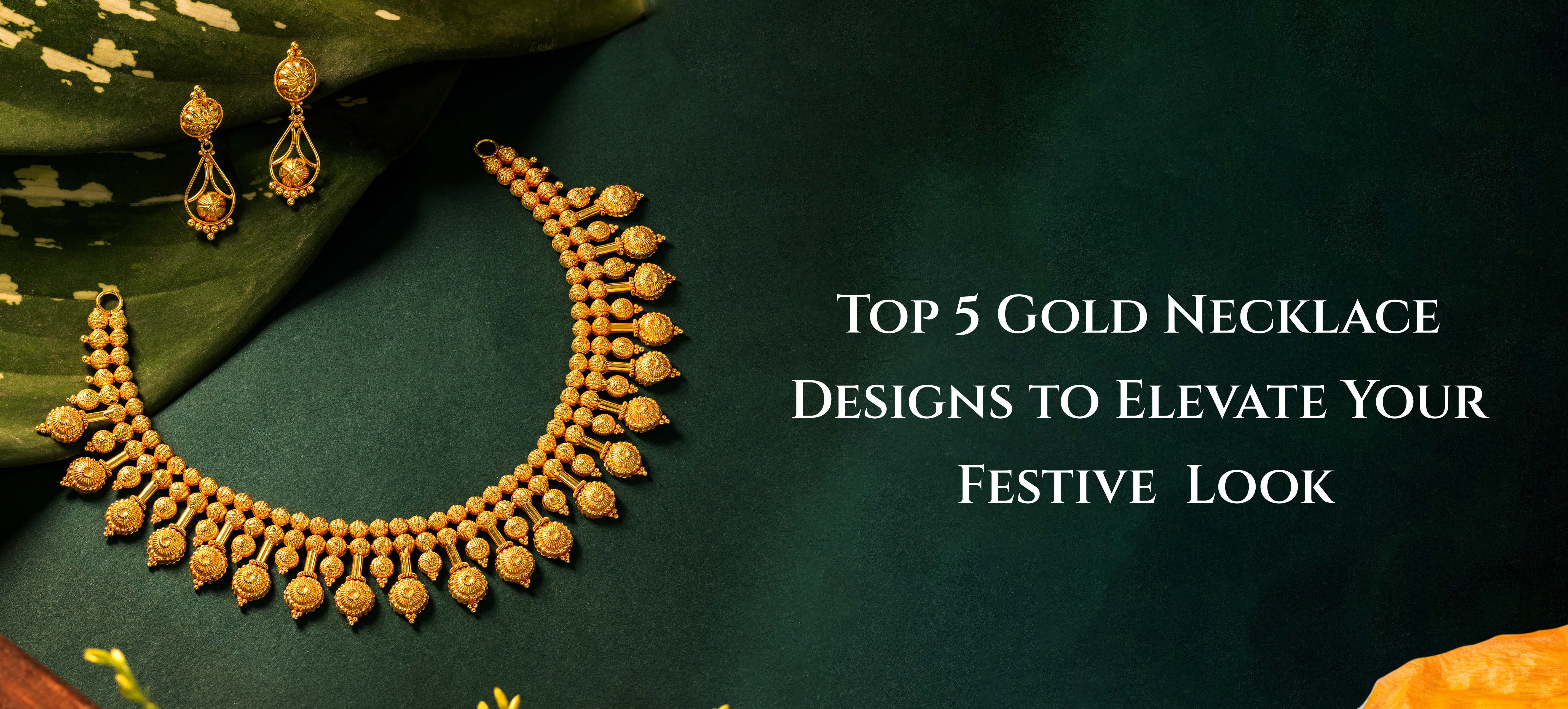 Lightweight Gold Necklace designs for women